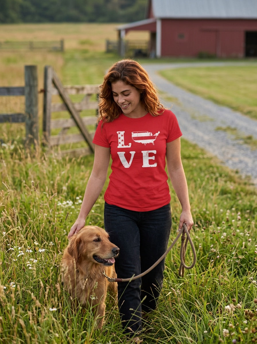 'LOVE USA' Women's T-Shirt
