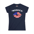 'Merica Flag Lips' Women's T‑Shirt