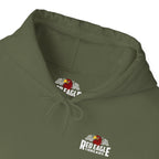 Military Green hoodie with 'Red Eagle Threads' logo on a white background