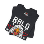 Vintage Black t-shirt with an eagle graphic and 'Bald' text on a white background