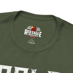 Military Green t-shirt with Red Eagle Threads logo on a white background