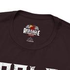 Oxblood Black t-shirt with 'Red Eagle Threads' logo on a white background