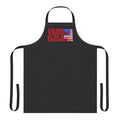 Black apron with 'CIGARS WHISKEY GUNS & FREEDOM' text and American flag design on a white background