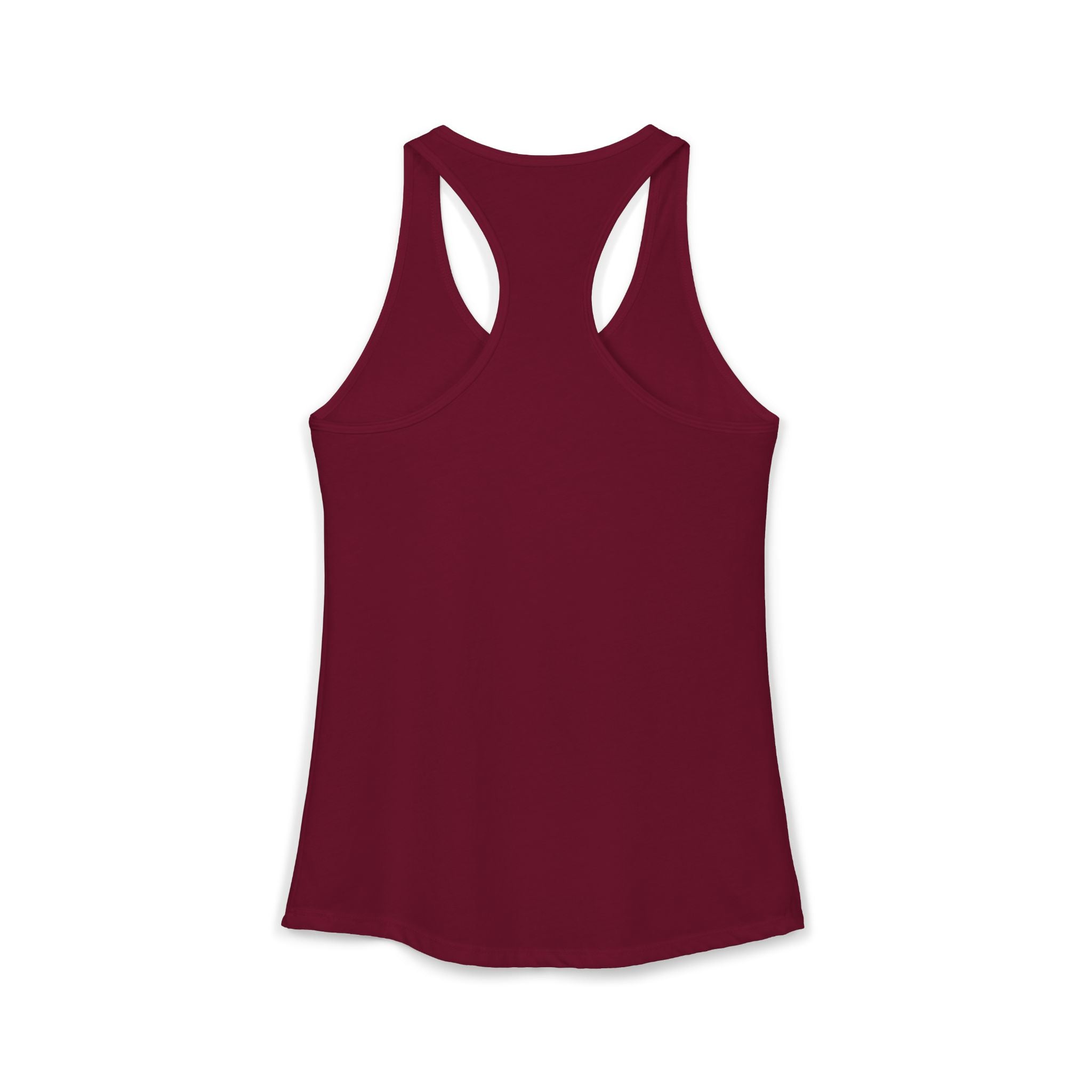 Maroon tank top on a white background