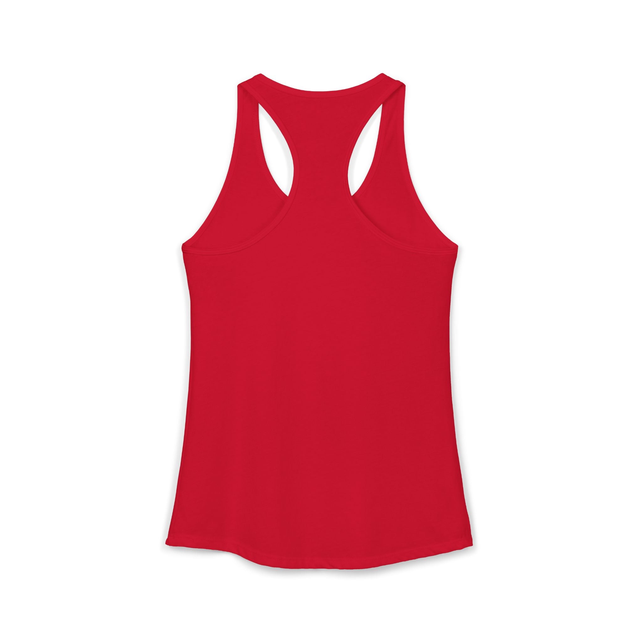 Red tank top on a white background