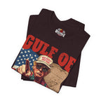 Folded t-shirt with graphic design and 'Red Eagle' branding on a white background