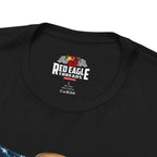 Black t-shirt with 'Red Eagle Threads' logo on a white background