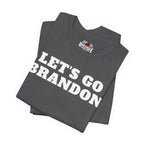 Asphalt t-shirt with 'Let's Go Brandon' text and RedBull logo on a white background