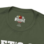 Military Green t-shirt with 'Red Eagle Threads' logo on a white background