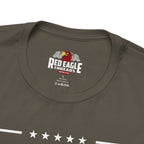 Army Green t-shirt with Red Eagle Threads logo on a white background