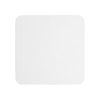 Back of coaster white square object on a white background