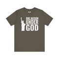 Army t-shirt with 'One Nation Under God' graphic and Statue of Liberty in white Print