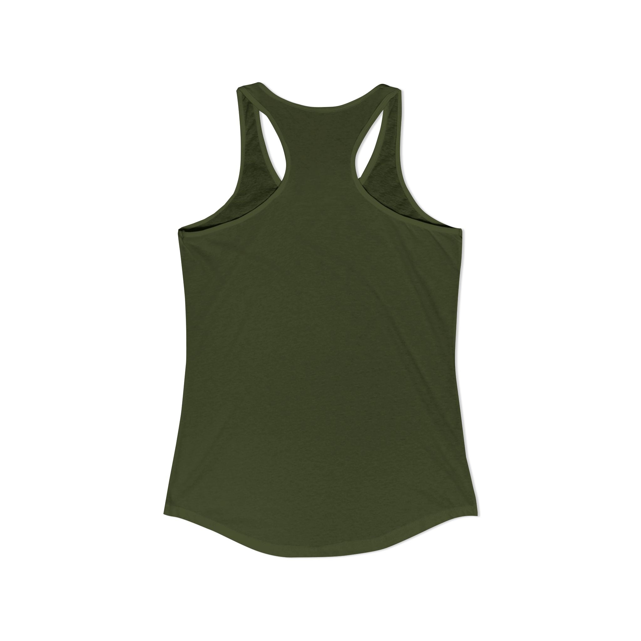 Green tank top on a white background