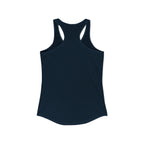 Navy blue tank top on a white background