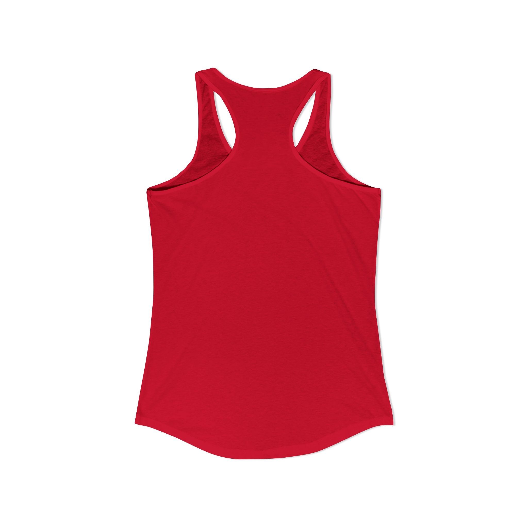 Red tank top on a white background