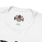 White t-shirt with Red Eagle Threads logo and text on a white background