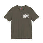 Army Green t-shirt with '45 Trump 47' text on a white background