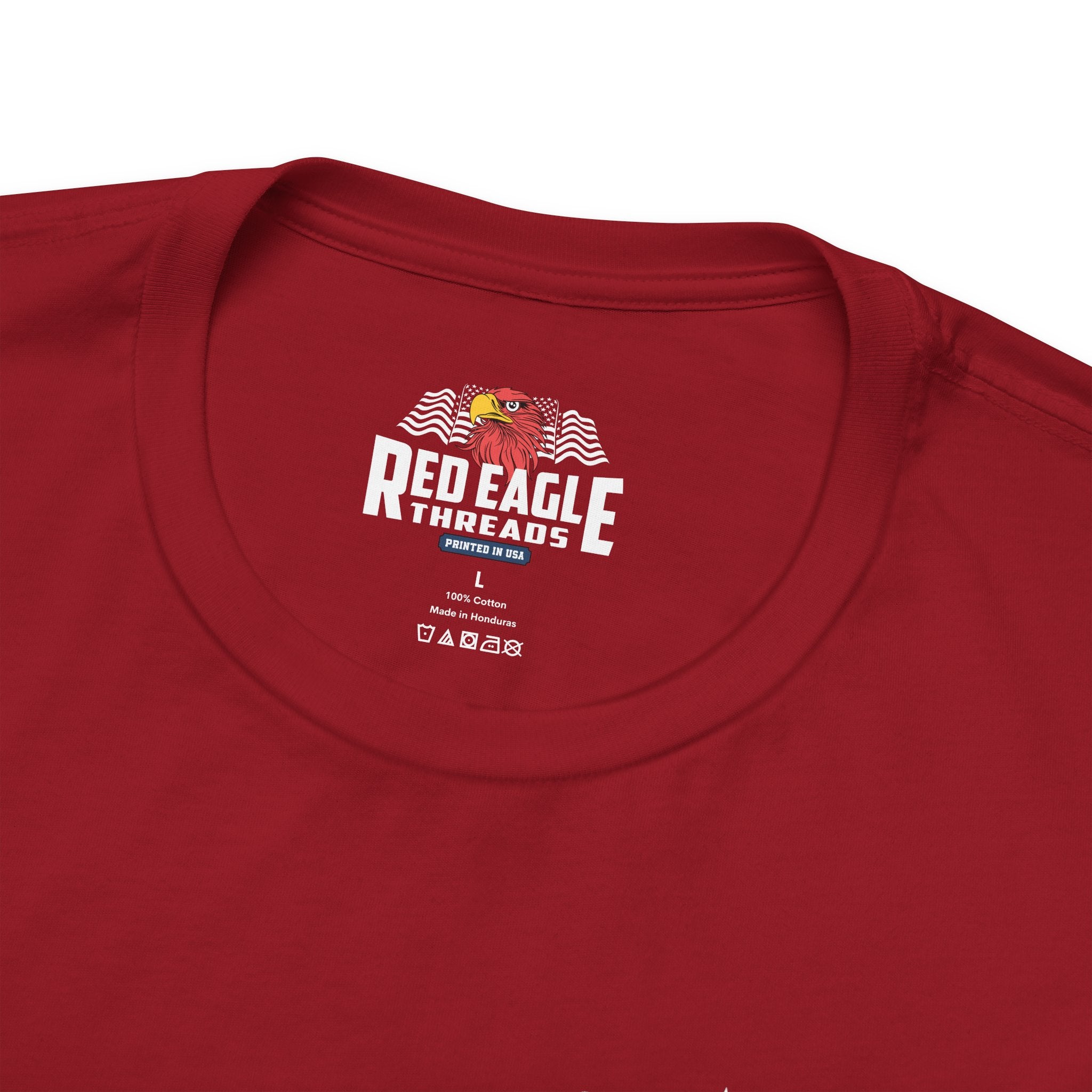 Canvas Red t-shirt with 'Red Eagle Threads' logo on a white background