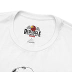 White t-shirt with Red Eagle Threads logo and text on a white background