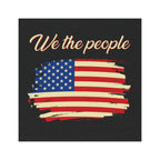 American flag with 'We the people' text on a black background