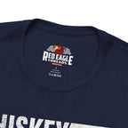 Navy blue t-shirt with 'Red Eagle Threads' logo on a white background