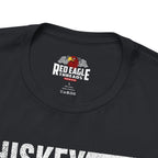 Vintage Black t-shirt with Red Eagle Threads logo on a white background